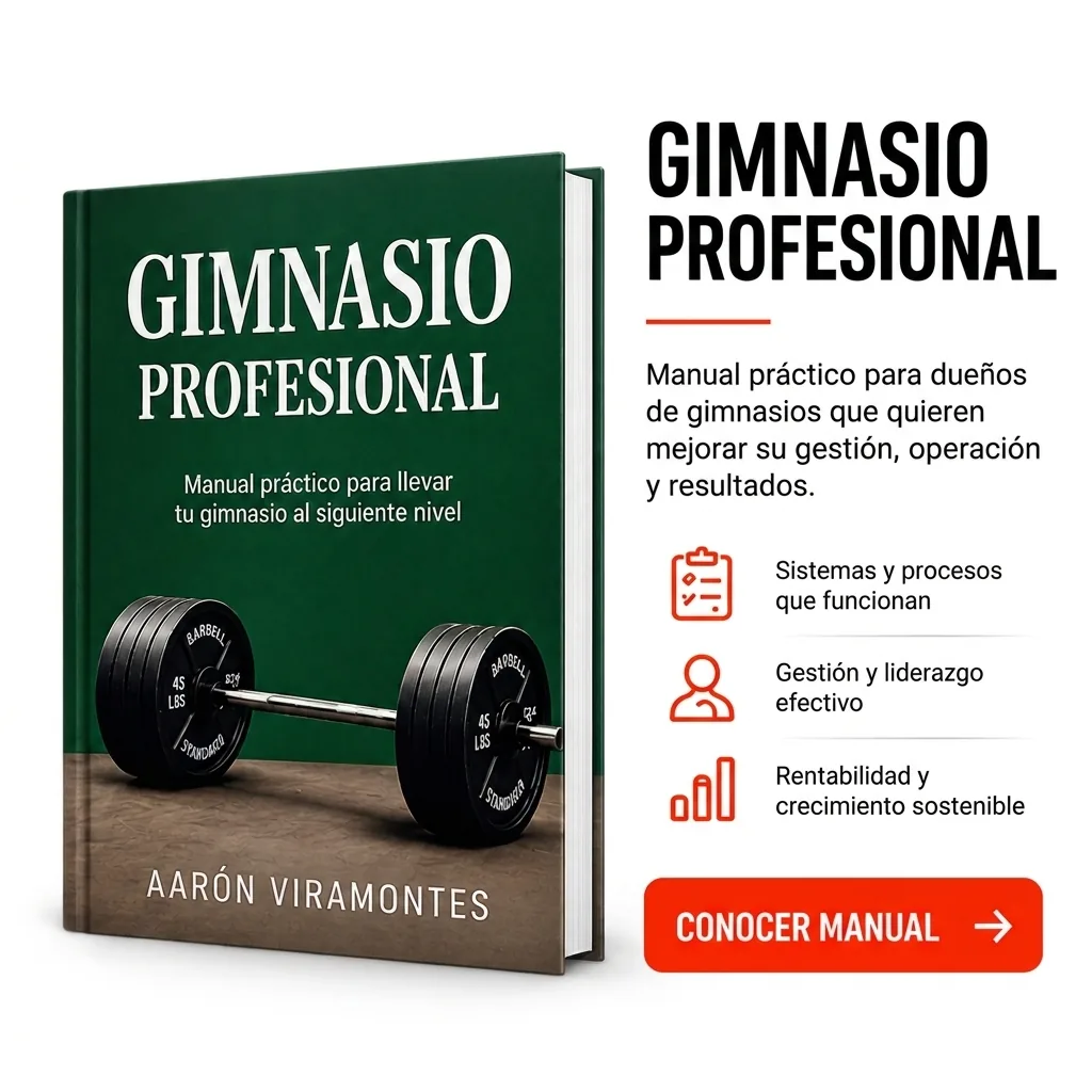Portada del manual Gimnasio Profesional de Aarón Viramontes: sistemas, liderazgo y rentabilidad para dueños