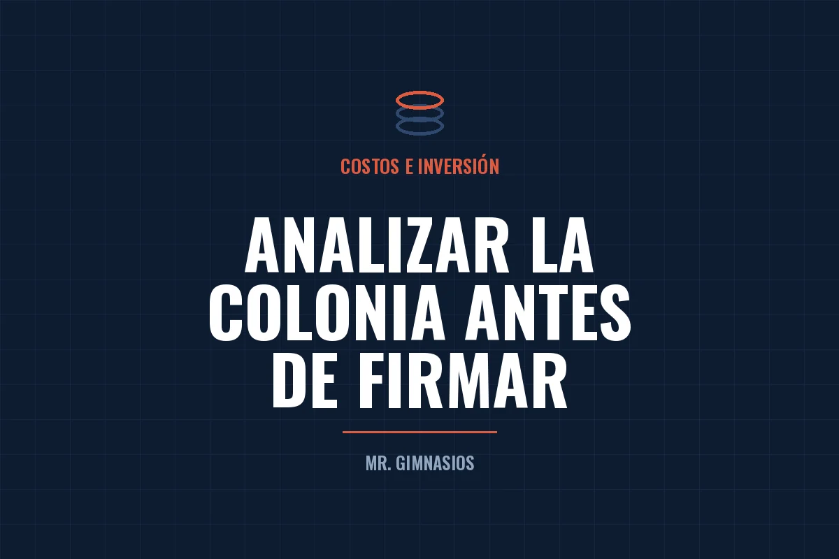 Portada del artículo: Cómo saber si una colonia sirve para poner un gimnasio
