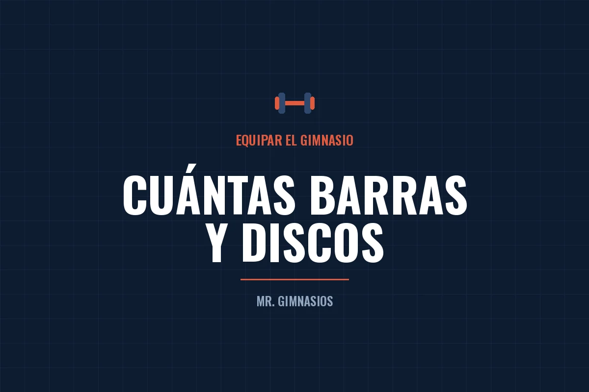 Portada del artículo: Cuántas barras y discos necesita un gimnasio comercial